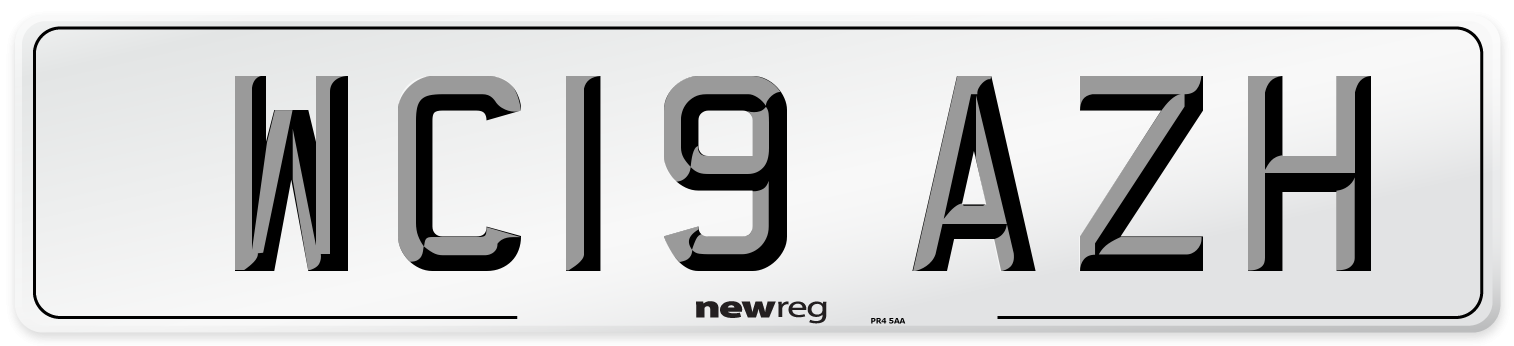 WC19 AZH Number Plate from New Reg